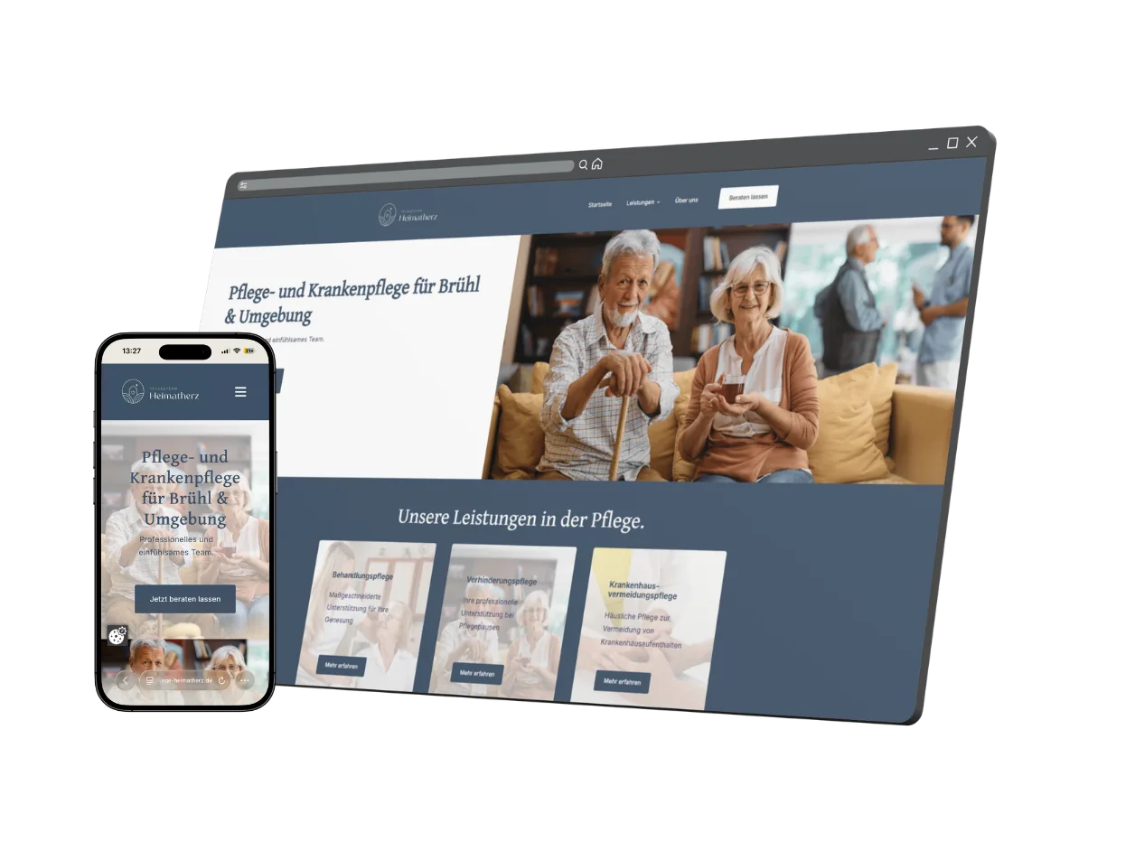 Neuerstellung Pflege Website