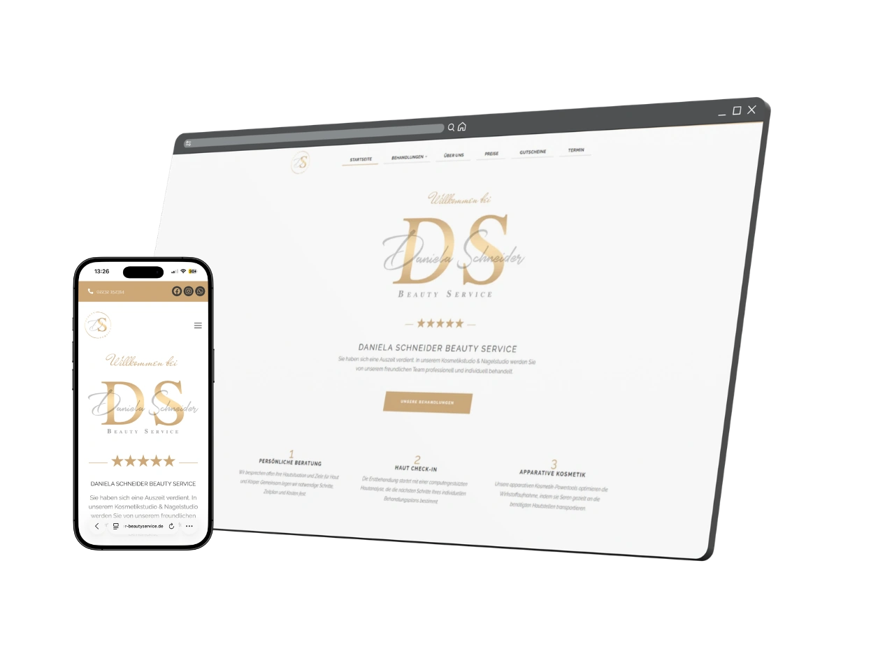 Neuerstellung Website Kosmetikstudio